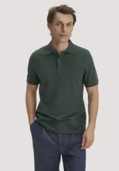 hessnatur Herren Piqué Polo Regular aus Bio-Baumwolle - grün - Größe 52