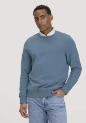 hessnatur Herren Sweatshirt Regular BETTERRECYCLING aus Bio-Baumwolle - blau - Größe S