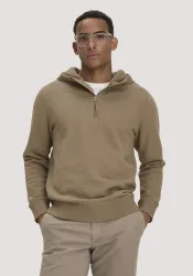 hessnatur Herren Sweat Hoodie Regular aus Bio-Baumwolle mit recycelter Baumwolle - braun - Größe S