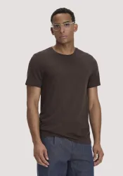 hessnatur Herren Wollshirt Regular aus Bio-Merinowolle - braun - Größe 50