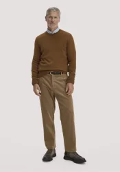hessnatur Herren Cordhose RONNEL Relaxed aus Bio-Baumwolle - braun - Größe 32/34
