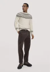 hessnatur Herren Cordhose RONNEL Relaxed aus Bio-Baumwolle - braun - Größe 36/32