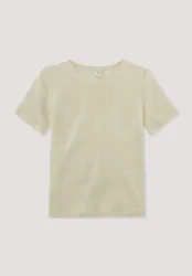 hessnatur Kinder  Kurzarmshirt aus Bio-Merinowolle mit Seide - natur - Größe 134/140