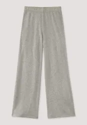 hessnatur Kinder  Rib Hose Relaxed aus Bio Baumwolle - grau - Größe 110/116