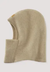 hessnatur Fleece Kapuzenmütze aus Bio-Baumwolle - beige - Größe 53/55