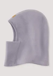 hessnatur Fleece Kapuzenmütze aus Bio-Baumwolle - lila - Größe 49/51