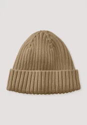 hessnatur Baby Strickmütze aus Bio-Baumwolle - braun - Größe 49/51