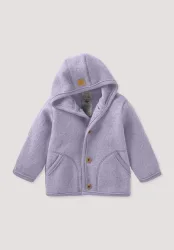hessnatur Baby Wollwalk Jacke aus Bio-Merinowolle - lila - Größe 62/68