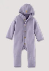 hessnatur Baby Wollwalk Overall aus Bio-Merinowolle - lila - Größe 62/68