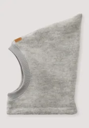 hessnatur Baby Wollfleece Mütze aus Bio-Merinowolle - grau - Größe 45/47