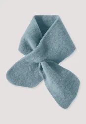 hessnatur Baby Wollfleece Schal aus Bio-Merinowolle - blau Grösse66x9 cm