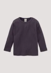 hessnatur Baby Longsleeve aus Bio-Baumwolle mit Bio-Merinowolle - lila - Größe 86/92