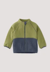 hessnatur Baby Softfleece Jacke aus Bio-Baumwolle - grün - Größe 86/92