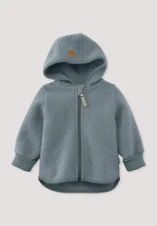 hessnatur Baby Walkjacke aus Bio-Merinowolle - blau - Größe 62/68