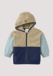 hessnatur Baby Fleece Jacke aus Bio-Baumwolle - blau - Größe 86/92