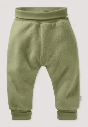 hessnatur Baby Softfleece Hose aus Bio-Baumwolle - grün - Größe 62/68