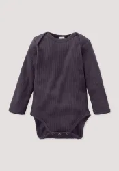 hessnatur Baby Body Langarm aus Bio-Baumwolle mit Bio-Merinowolle - lila - Größe 50/56