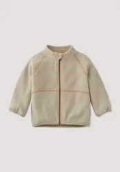 hessnatur Baby Softfleece Jacke aus Bio-Baumwolle - beige - Größe 62/68