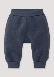 hessnatur Baby Wollfleece Hose aus Bio-Merinowolle - blau Grösse74/80