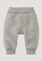 hessnatur Baby Wollfleece Hose aus Bio-Merinowolle - grau Grösse62/68