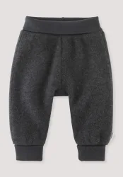 hessnatur Baby Wollfleece Hose aus Bio-Merinowolle - grau Grösse74/80