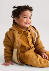 hessnatur Baby Cord-Jacke Mini Boho aus Bio-Baumwolle - braun - Größe 62/68