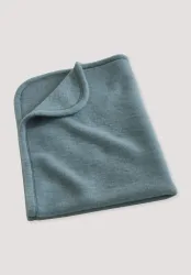 hessnatur Baby Wollfleece Decke aus Bio-Merinowolle - blau Grösse70x100 cm