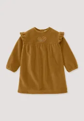 hessnatur Baby Cord Kleid aus Bio-Baumwolle - braun - Größe 62/68