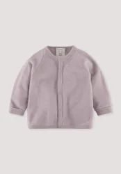hessnatur Baby Wollfrottee Jacke aus Bio-Merinowolle - rosa - Größe 62/68