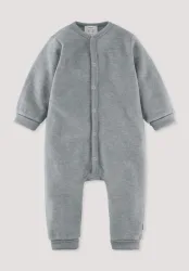 hessnatur Baby Wollfrottee Overall aus Bio-Merinowolle - blau - Größe 74/80