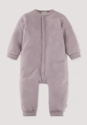 hessnatur Baby Wollfrottee Overall aus Bio-Merinowolle - rosa - Größe 50/56