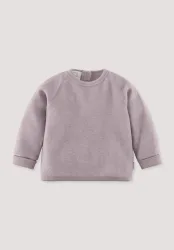hessnatur Baby Wollfrottee Sweatshirt Raglan aus Bio-Merinowolle - rosa - Größe 62/68