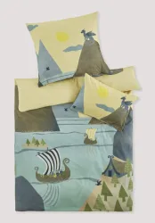 hessnatur Baby Biber Bettwäsche aus Bio-Baumwolle - blau - Größe 100x135 / 40x60 cm