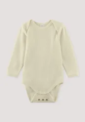 hessnatur Baby Langarmbody Slim aus Bio-Merinowolle mit Seide - natur - Größe 74/80