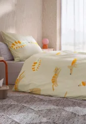 hessnatur Baby Jersey Bettwäsche aus Bio-Baumwolle - beige - Größe 135x200 / 80x80 cm