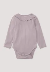 hessnatur Baby Langarmbody Pointelle aus Bio-Merinowolle - rosa - Größe 86/92