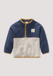 hessnatur Baby Fleece Troyer DIE MAUS Regular aus Bio-Baumwolle - blau - Größe 86/92