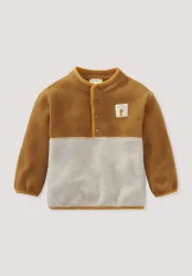 hessnatur Baby Fleece Troyer DIE MAUS Regular aus Bio-Baumwolle - braun - Größe 86/92