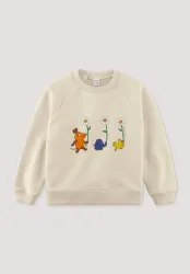 hessnatur Baby Sweatshirt DIE MAUS Regular aus Bio-Baumwolle mit recycelter Baumwolle - natur - Größe 86/92