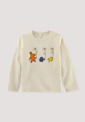 hessnatur Baby Longsleeve DIE MAUS Regular aus Bio-Baumwolle mit recycelter Baumwolle - orange - Größe 86/92