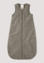 hessnatur Baby Wollfleece Schlafsack aus Schurwolle - grau Grösse70cm