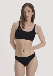 hessnatur Damen Brazil Slip PURE SENSE aus TENCEL Modal - schwarz - Größe 44