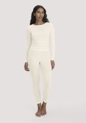 hessnatur Damen Leggings Regular Cut PURE FUNCTION aus Bio-Merinowolle mit Seide - naturfarben Grösse36