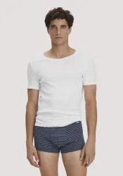 hessnatur Herren Pants Regular Cut im 3er-Pack COTTON MIX aus Bio-Baumwolle - blau - Größe 5 = M