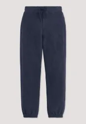 hessnatur Kinder Fleece Hose aus Bio-Baumwolle - blau - Größe 146/152