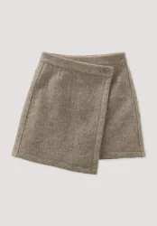 hessnatur Kinder Walkrock aus Bio-Merinowolle - grau Grösse134/140