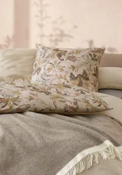 hessnatur Renforcé Bettwäsche Set JAMUNA aus Bio-Baumwolle - beige - Größe 135x200 / 80x80 cm