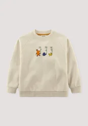 hessnatur Kinder Sweatshirt DIE MAUS Relaxed aus Bio-Baumwolle mit recycelter Baumwolle - natur - Größe 134/140