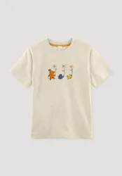 hessnatur Kinder T-Shirt DIE MAUS Relaxed aus Bio-Baumwolle mit recycelter Baumwolle - orange - Größe 110/116