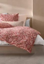 hessnatur Perkal Bettwäsche Set AMARA aus Bio-Baumwolle - orange - Größe 155x220 / 40x80 cm